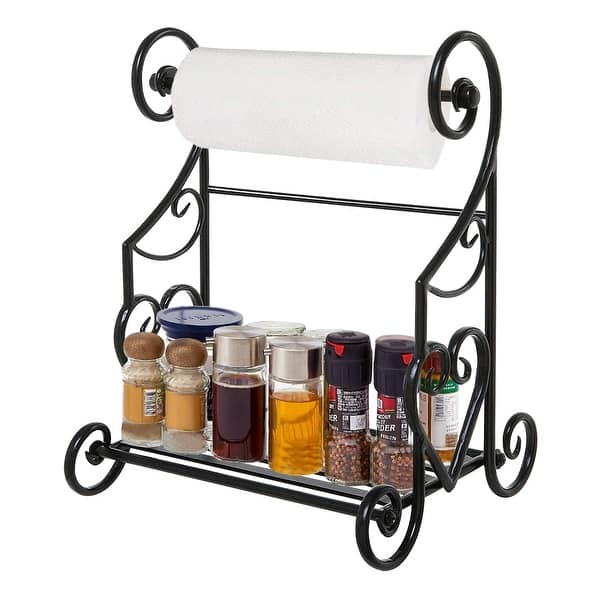 Lexi Home Marble Paper Towel Holder - Heavy Duty Countertop Towel Rack for  Kitchen - Natural 3-Tone - Lexi Home