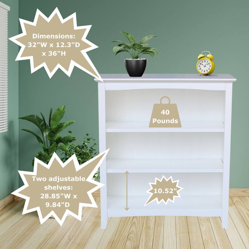 Porch & Den Solid Wood Shaker Bookcase