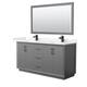 Option Dark Gray, Black Trim, Carrara Cultured Marble Top