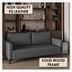 preview thumbnail 8 of 38, Inno 3-Seater Modern Leather Sofa Couch with Solid Wood Frame, Stainless Steel Legs and Detachable Back Cushions