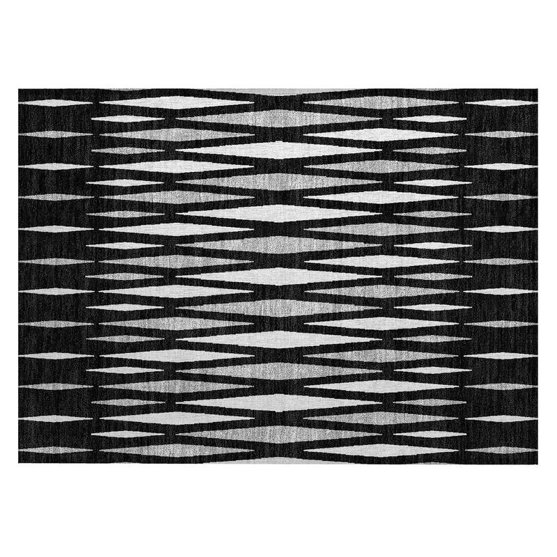 Machine Washable Indoor/ Outdoor Chantille Mosaic Contemporary Rug