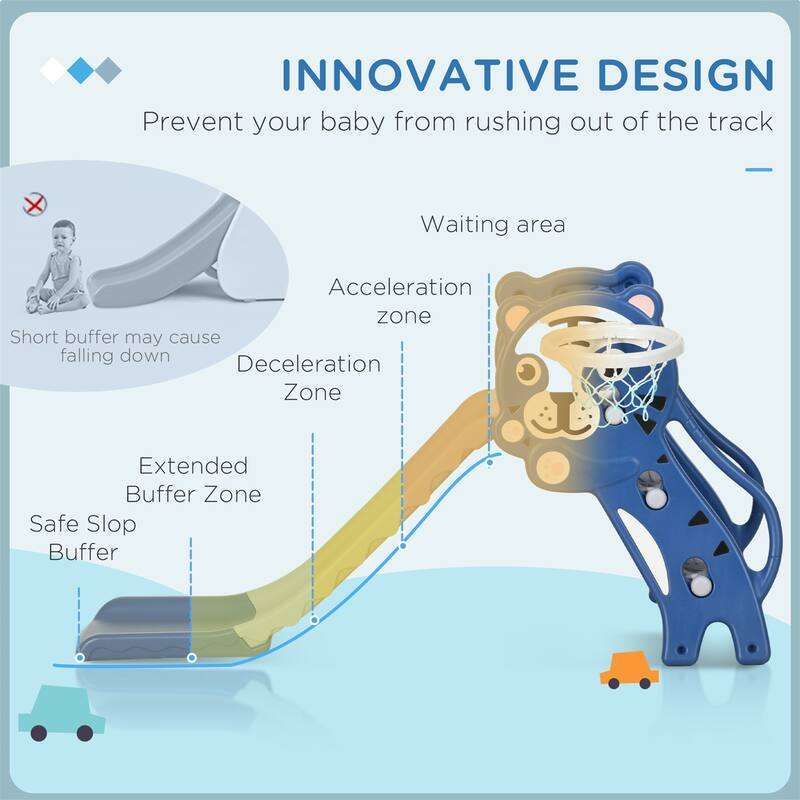 2 in 1 Toddler Slide for Indoors