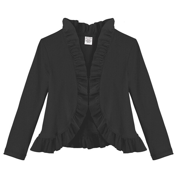 girls ruffle cardigan