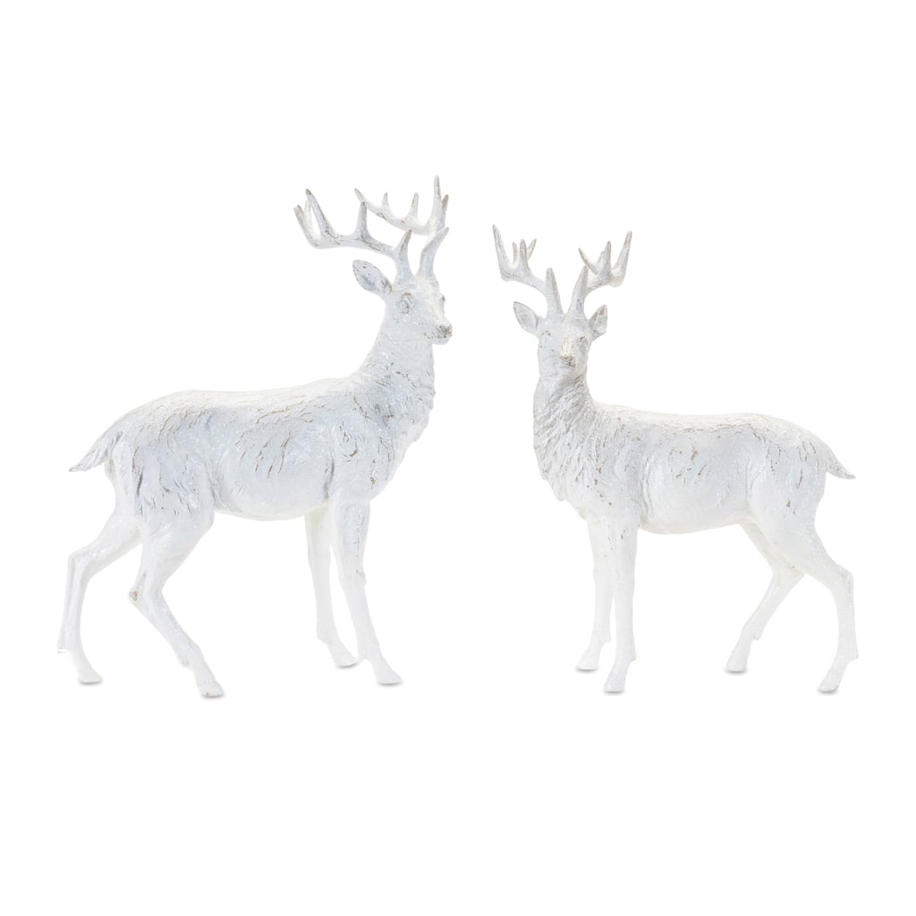 Winter Deer Statue (Set of 2) - N/A