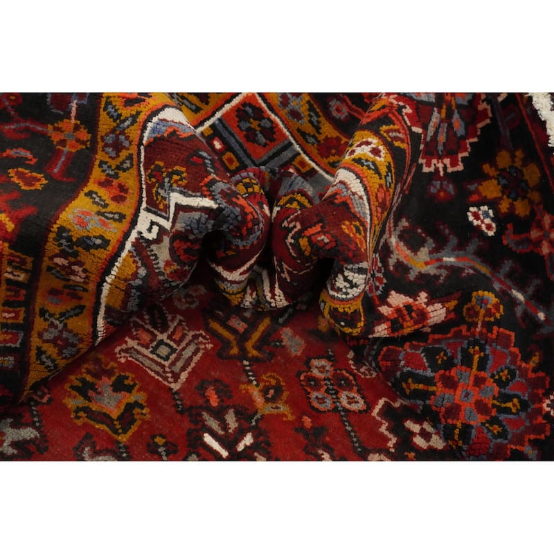 Hand Knotted Oriental 100% Wool Carpet Traditional Medallion Oranges & Rust Heriz Area Rug - 11' 5'' X 8' 3''