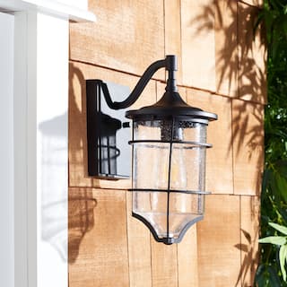 SAFAVIEH Lighting Rueda 9-inch Outdoor Wall Sconce [SET of 2] - 9Wx6Dx13H