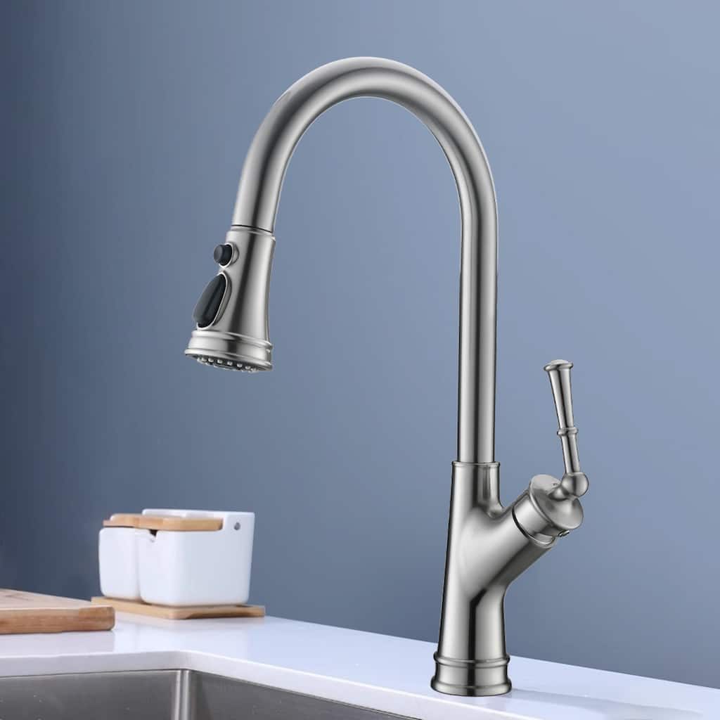 Topcraft High-arc Stainless Steel kitchen Sink Faucet