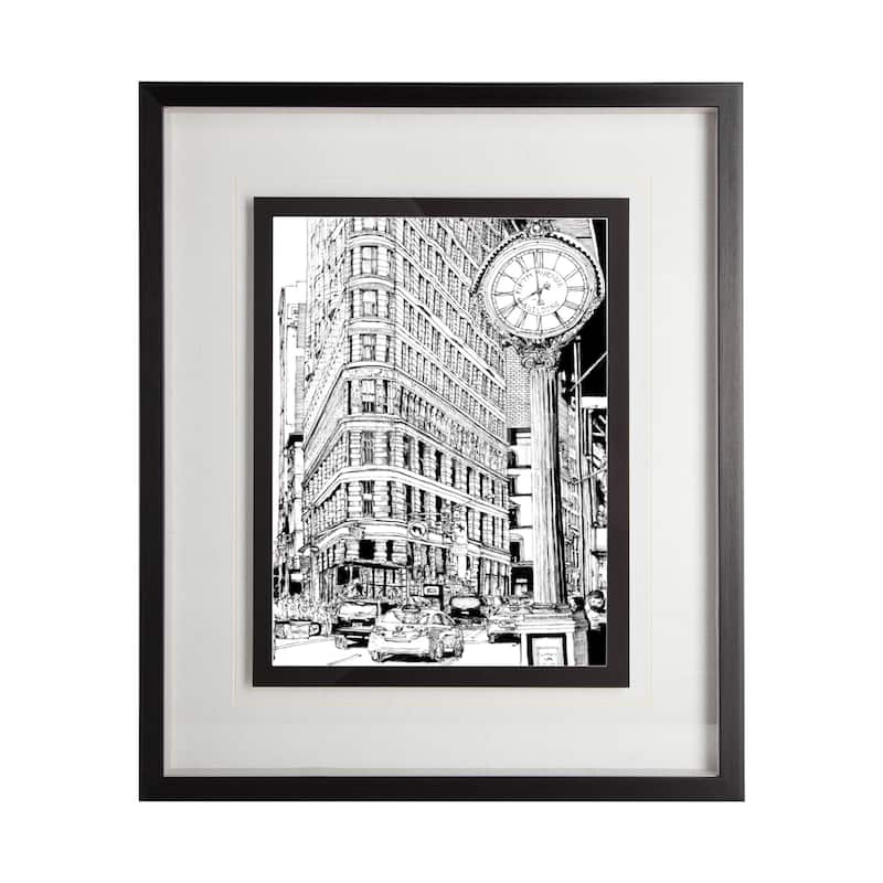B&W City Scene VII Framed Art Print