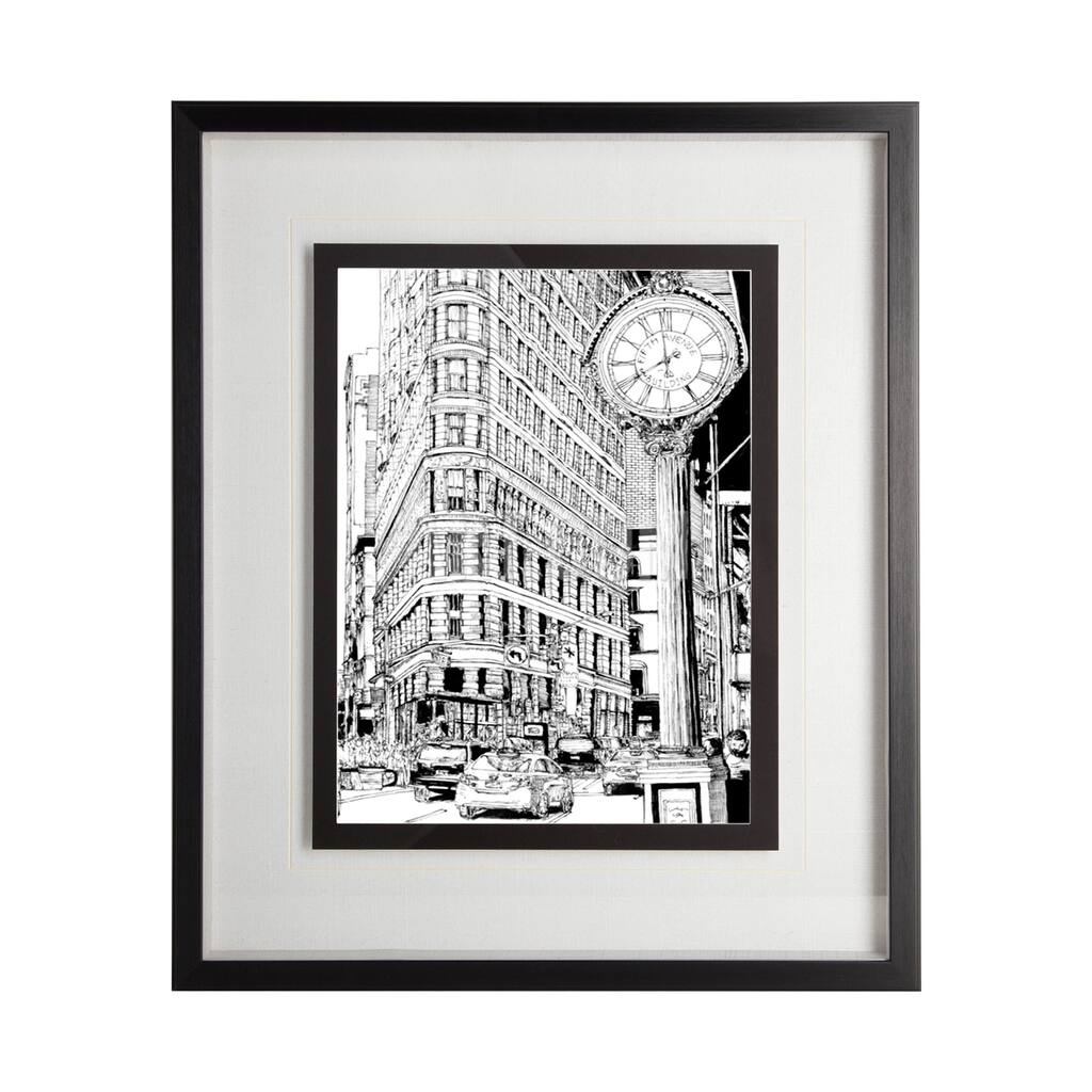 B&W City Scene VII Framed Art Print