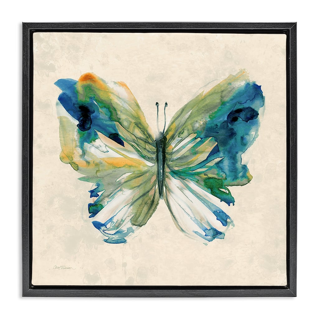 Stupell Vivid Abstract Butterfly Wings Framed Floater Canvas Wall Art Design By Carol Robinson