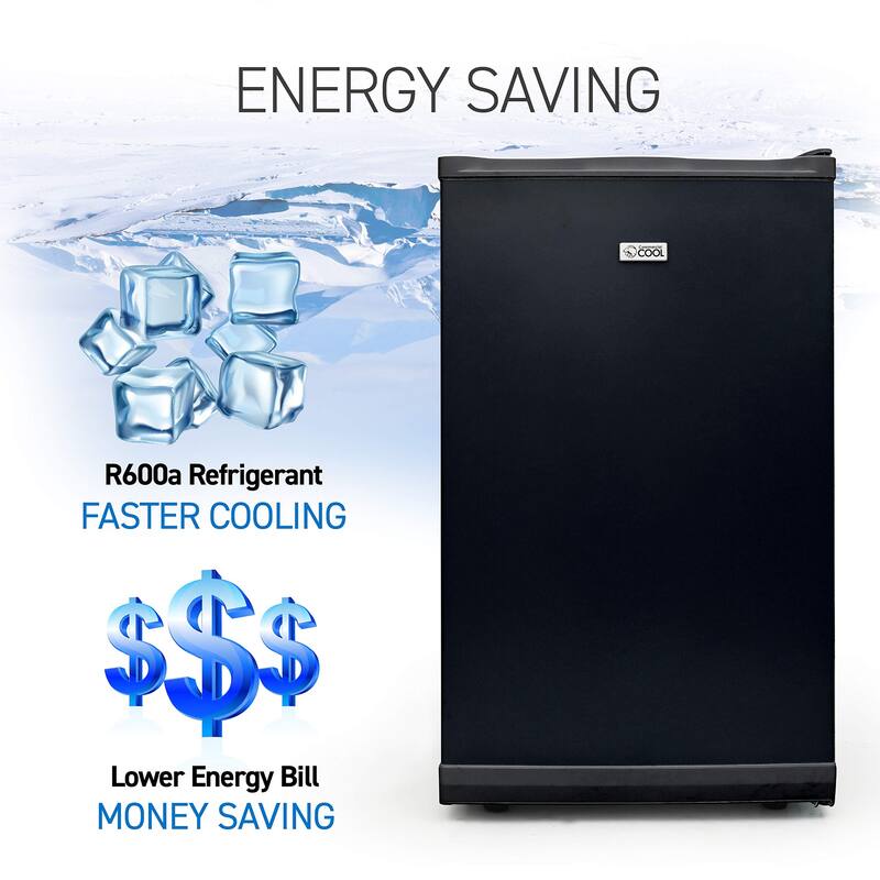 2.8 Cu. Ft. Upright Freezer,Black - Black