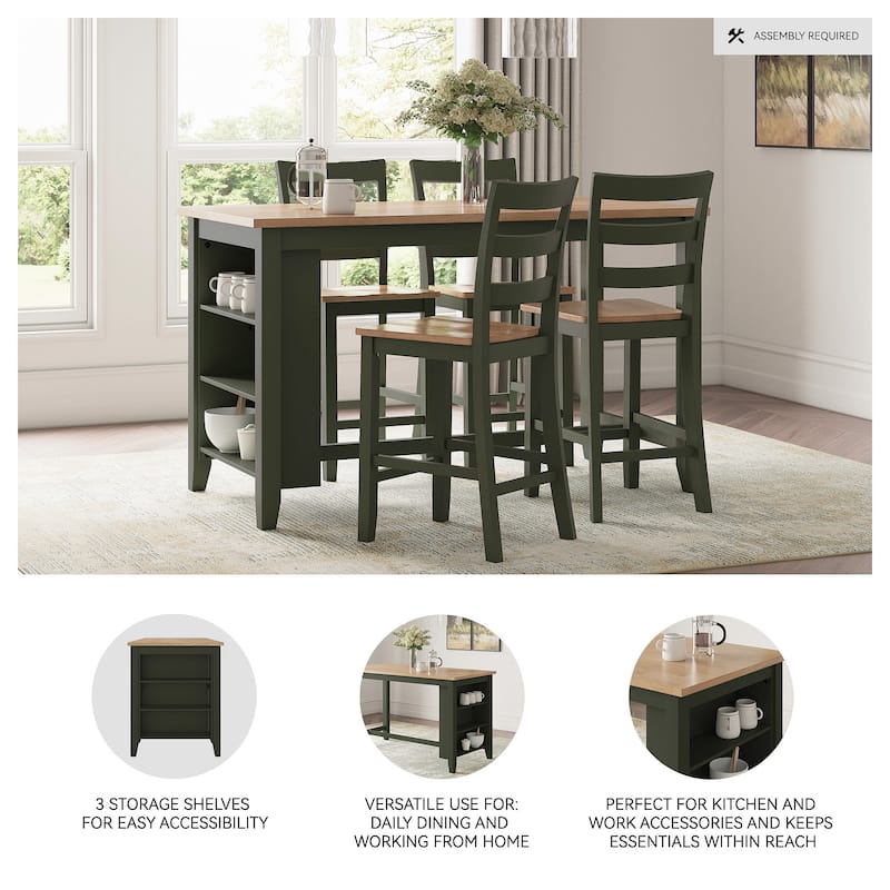 Signature Design by Ashley Gesthaven Counter Height Dining Table - 60" W x 30" D x 36" H