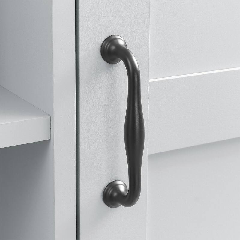 Bathroom Storage Cabinet with Doors and Drawers, Tilt-Out Laundry Hamper