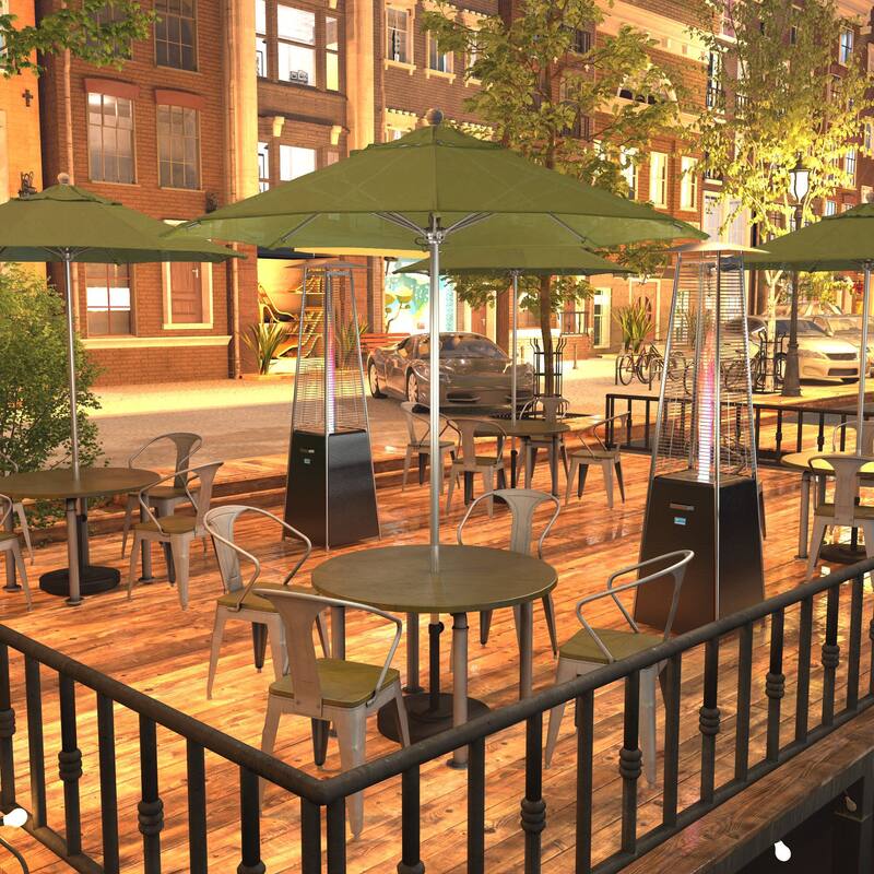 California Umbrella 75' Venture Series Patio Umbrella, Silver Aluminum Pole Fiberglass Ribs Push Lift Sunbrella - Macaw
