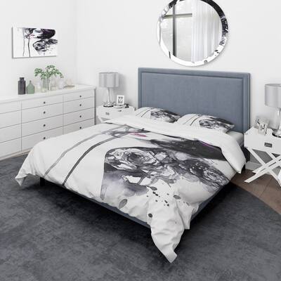 Designart 'Female Portrait' Modern Duvet Cover Set