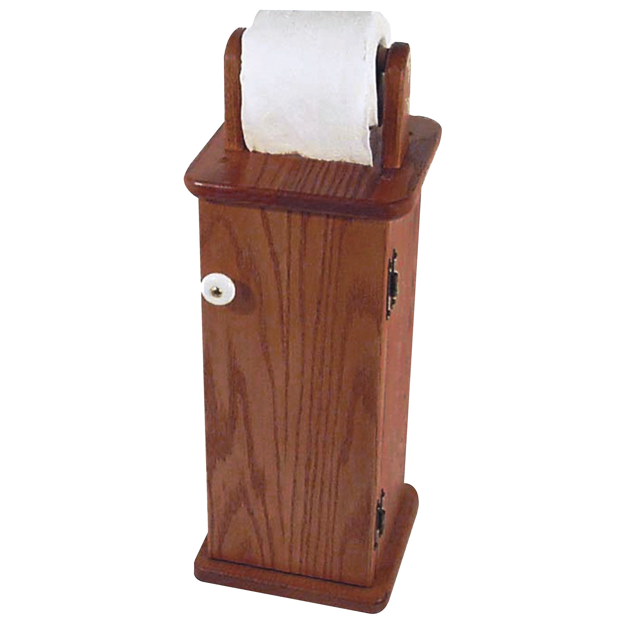 Wooden Toilet Paper Holders,Red Oak Wood Toilet Roll Holder with Shelf, Toilet Paper Holder for Bathroom, Wall Mounted Toilet Paper Roll Holder