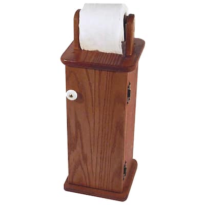 Oak Toilet Paper Cabinet