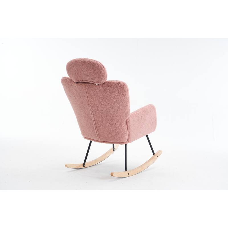 Teddy Fabric Upholstered Rocking Chair