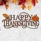 preview thumbnail 3 of 17, Glitzhome 24"L Fall Metal HAPPY THANKSGIVING / HAPPY HARVEST Wall Decor