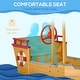 preview thumbnail 3 of 7, Outsunny Pirate Ship Kids Sandbox with Cover, Outdoor Wooden Sandbox Boat Toy for Backyard, Ages 3-8 Years Old