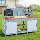 preview thumbnail 1 of 10, Costway Play Kitchen for Kids Wooden Toy Kitchen Playset with - See Details as pic shows - See Details