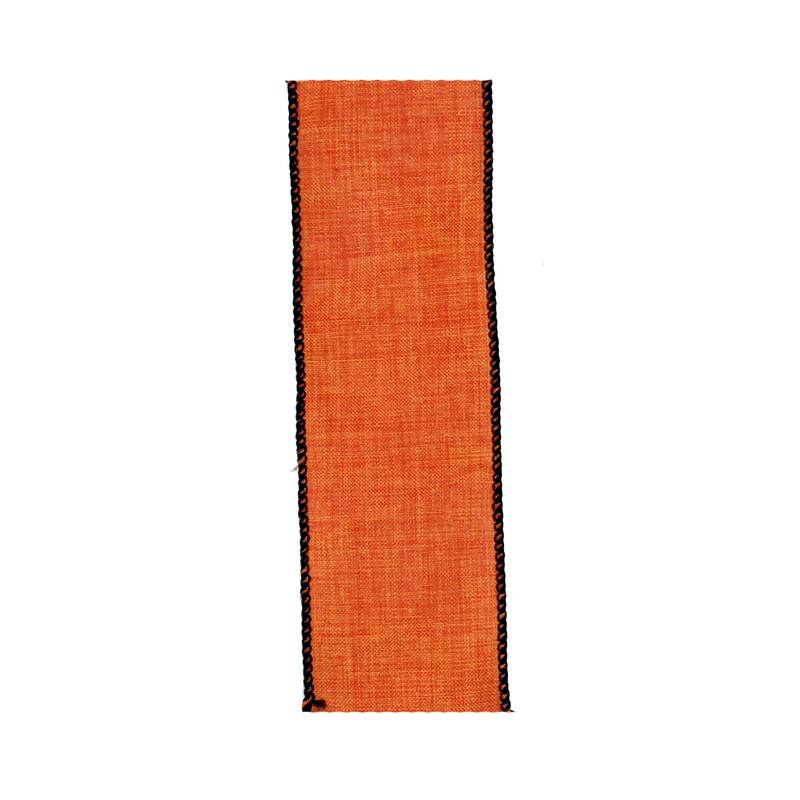 Wired Fall Orange Linen Plaid Ribbon 2.5", 50YD - 1800