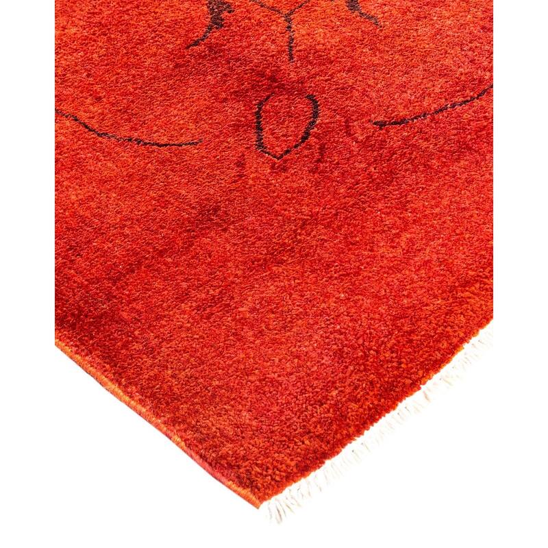 Vibrance, One-of-a-Kind Hand-Knotted Area Rug - Orange, 9' 2" x 12' 4" - 9' 2" x 12' 4"