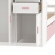 preview thumbnail 17 of 45, Twin Size Wood Platform Bed with Sample Bookshelf and Movable Wardrobe