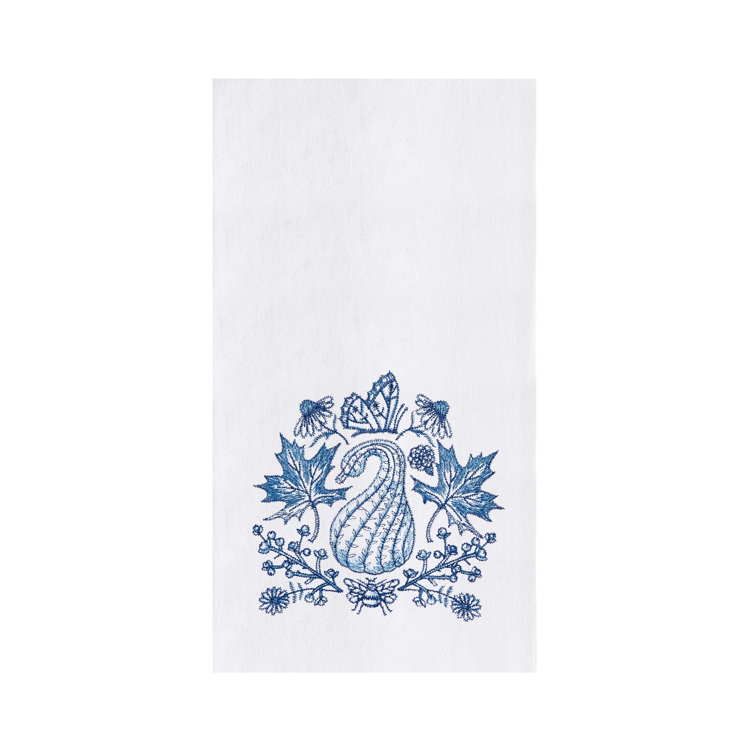 Blue Harvest Gourd Design Dishtowel