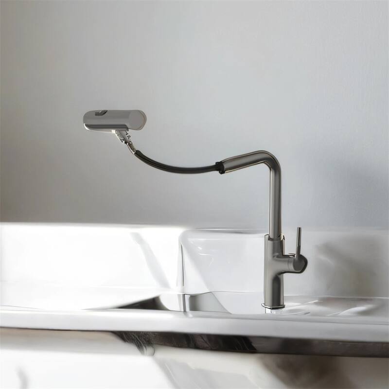 360 Rotation Pull-Down Kitchen Faucet with 4 Spray Modes