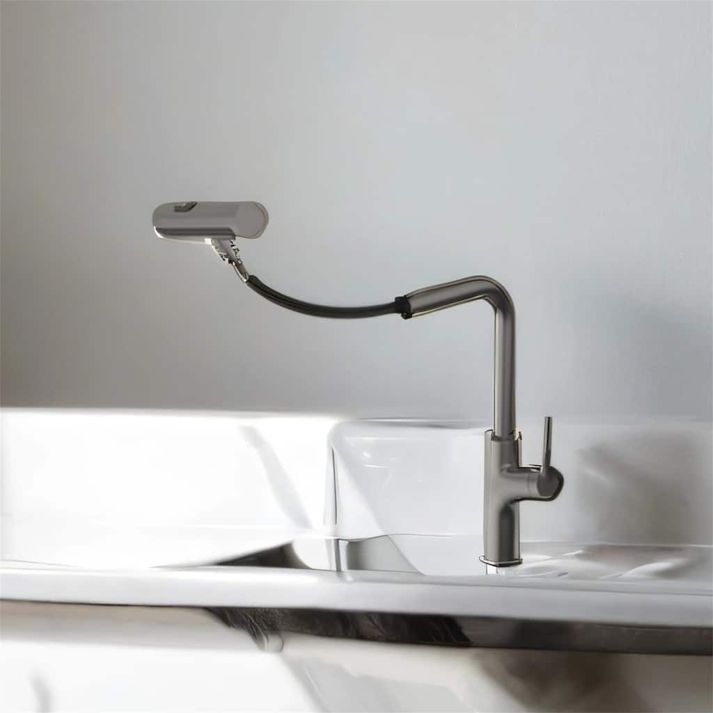 360 Rotation Pull-Down Kitchen Faucet with 4 Spray Modes