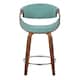 Option Teal Fabric/Walnut Wood/Chrome Metal