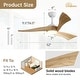preview thumbnail 44 of 70, Sofucor 48/52 Inch Solid Wood Ceiling Fan with Light Optional, 6-Speed Reversible DC Motor and Remote control,Smart Optional