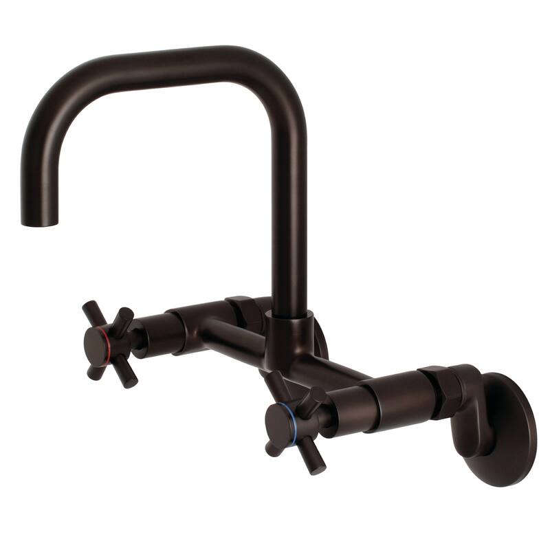 Kingston Brass Concord 8 in. Adjustable Center Wall Mount Kitchen Faucet - Oil Rubbed Bronze