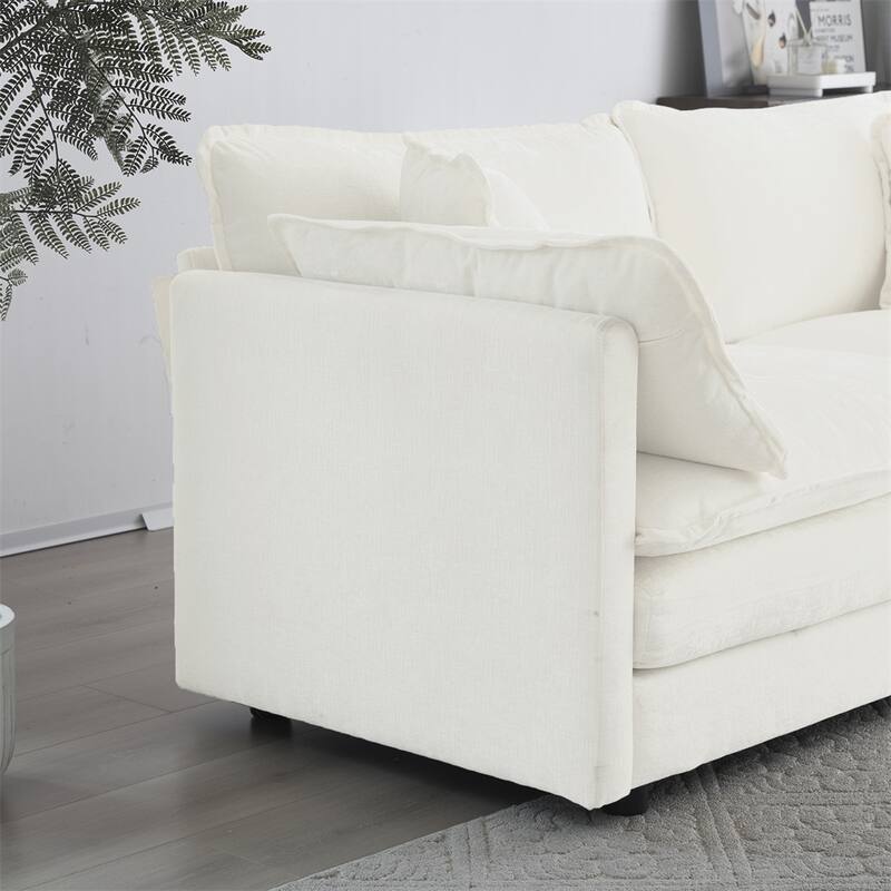 Chenille Single Upholstered Reading Armchair Living Room Chair