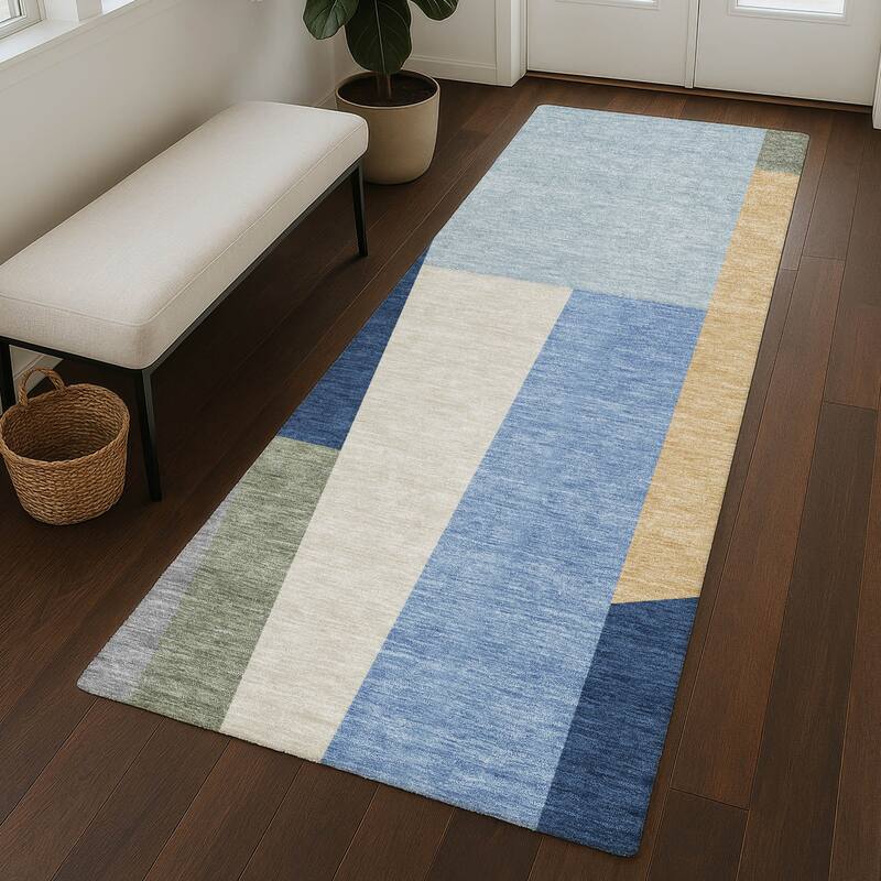 Machine Washable Indoor/ Outdoor Contemporary Jolie Chantille Rug