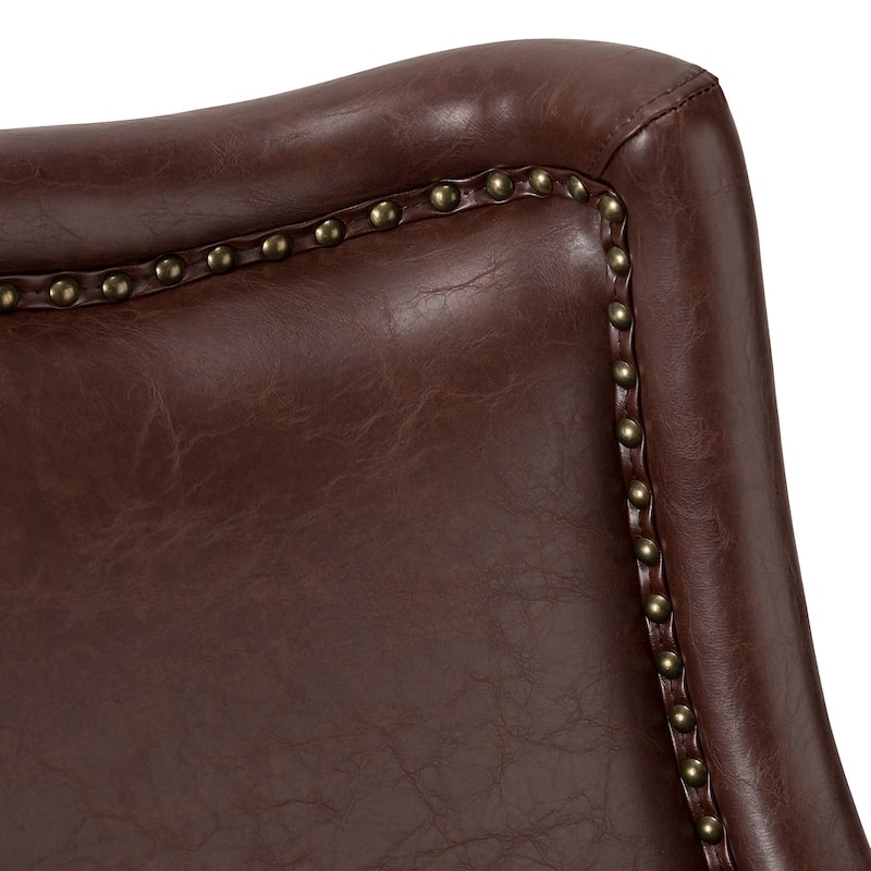 Konrad Comfy Living Room Vegan Leather Armchair by HULALA HOME