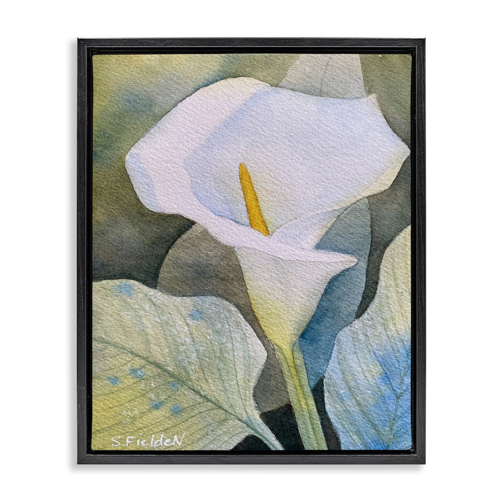 Stupell Garden Calla Lily Bloom Framed Floater Canvas Wall Art Design By Stephanie Fielden