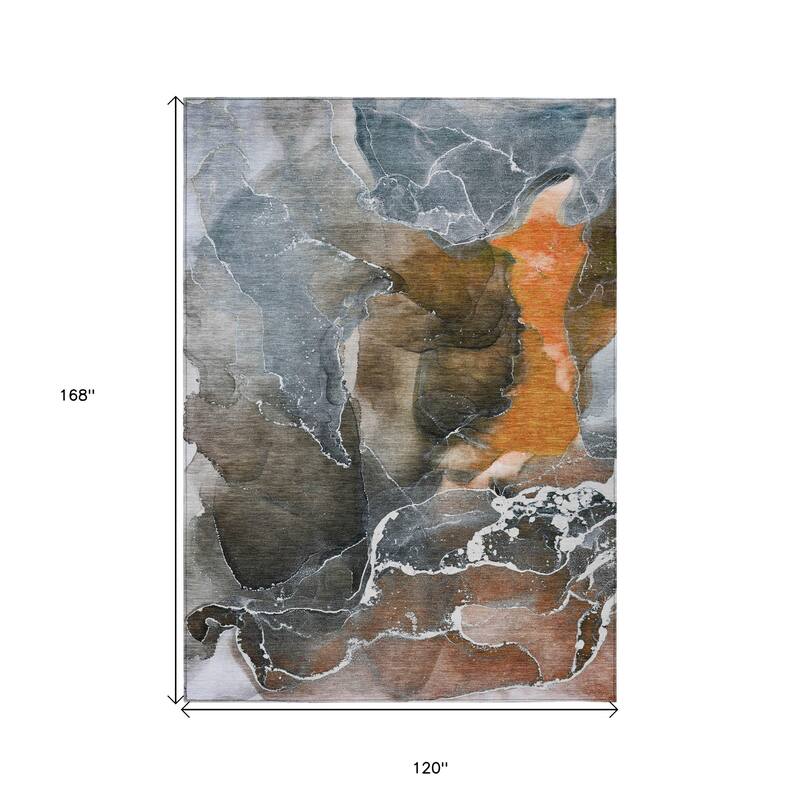 Almilo Modern Art-Inspired Weather Resistant Current & Stylish Outdoor Rug