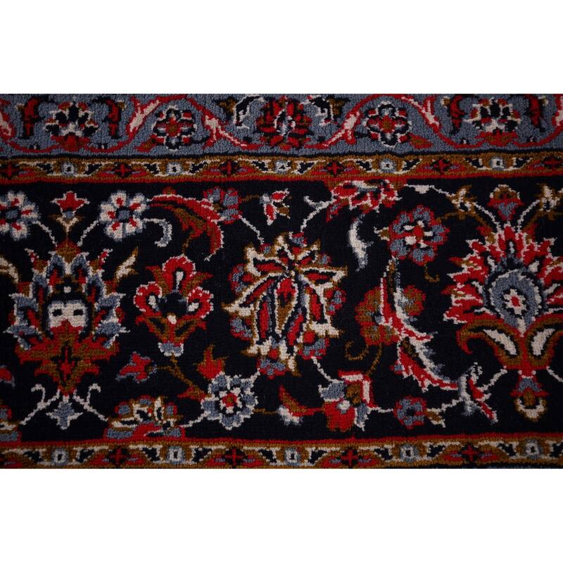 Red Kashan Turkish Area Rug Machine Made Bedroom Carpet - 9'9" x 12'0"