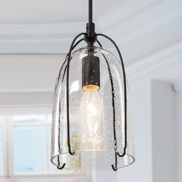 Modern 1-Light Glass Mini Kitchen Pendant Lights with Metal ...