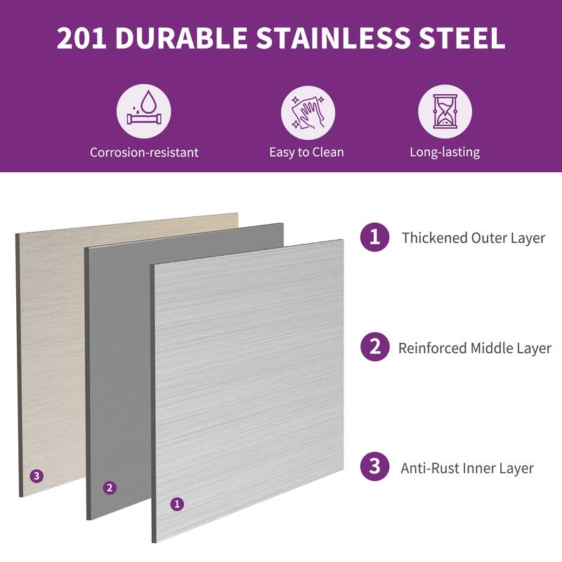60"×24" Stainless Steel Table with Two Drawers
