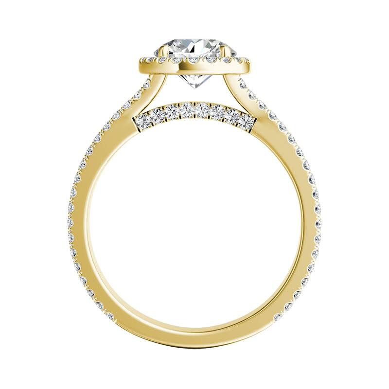 Auriya 14k Gold Modern 1 1/10ctw Round Halo Diamond Engagement Ring (G-H, VS1-VS2)