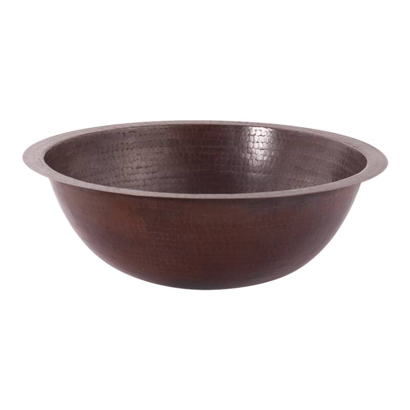 Miseno Round 17" Copper Drop-In or Undermount Bathroom Sink