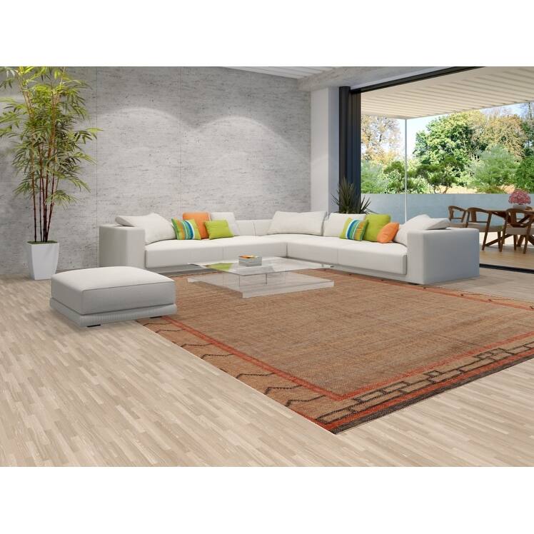 Hand Woven Oriental 100% Jute Carpet Southwestern Modern Brown Kilim Area Rug - 13' 4'' X 10' 6''