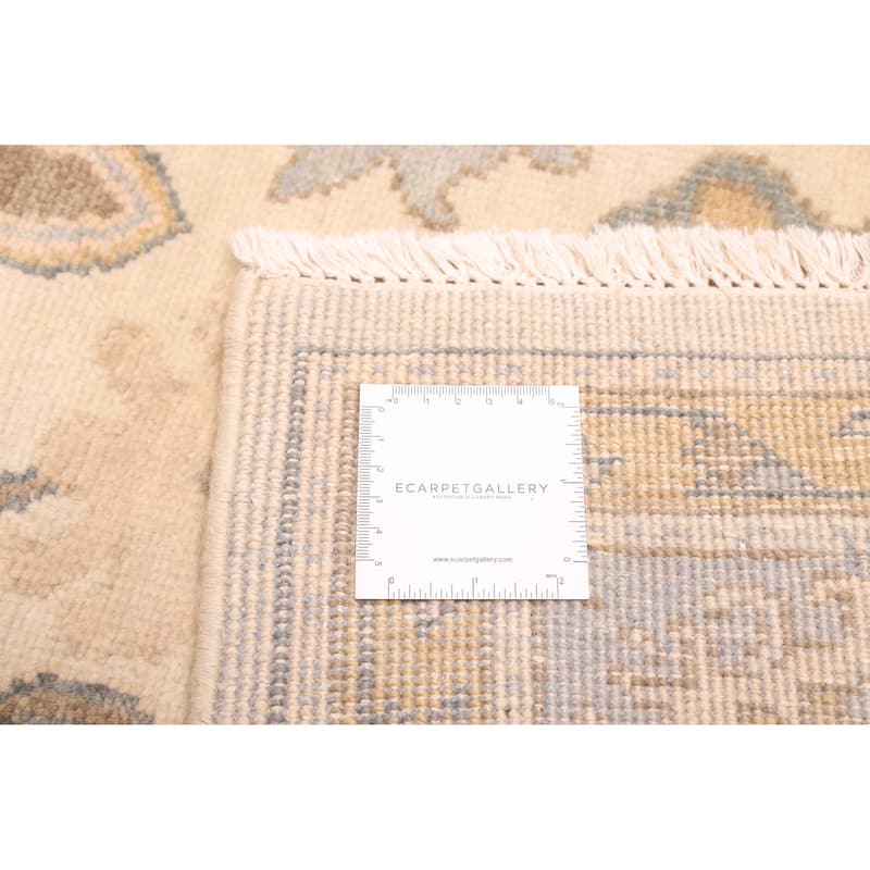 ECARPETGALLERY Hand-knotted Finest Oushak Cream Wool Rug - 7'10 x 9'11