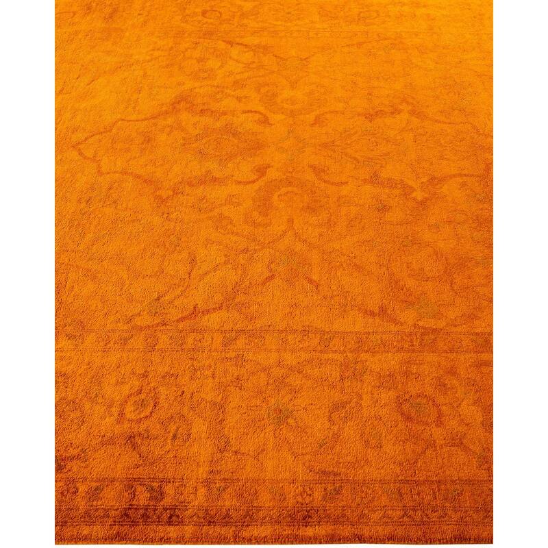 Vibrance, One-of-a-Kind Hand-Knotted Area Rug - Orange, 6' 1" x 9' 0" - 6' 1" x 9' 0"