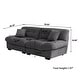 preview thumbnail 26 of 24, 89" Tufted Sofa Cloud Shaped Couch
