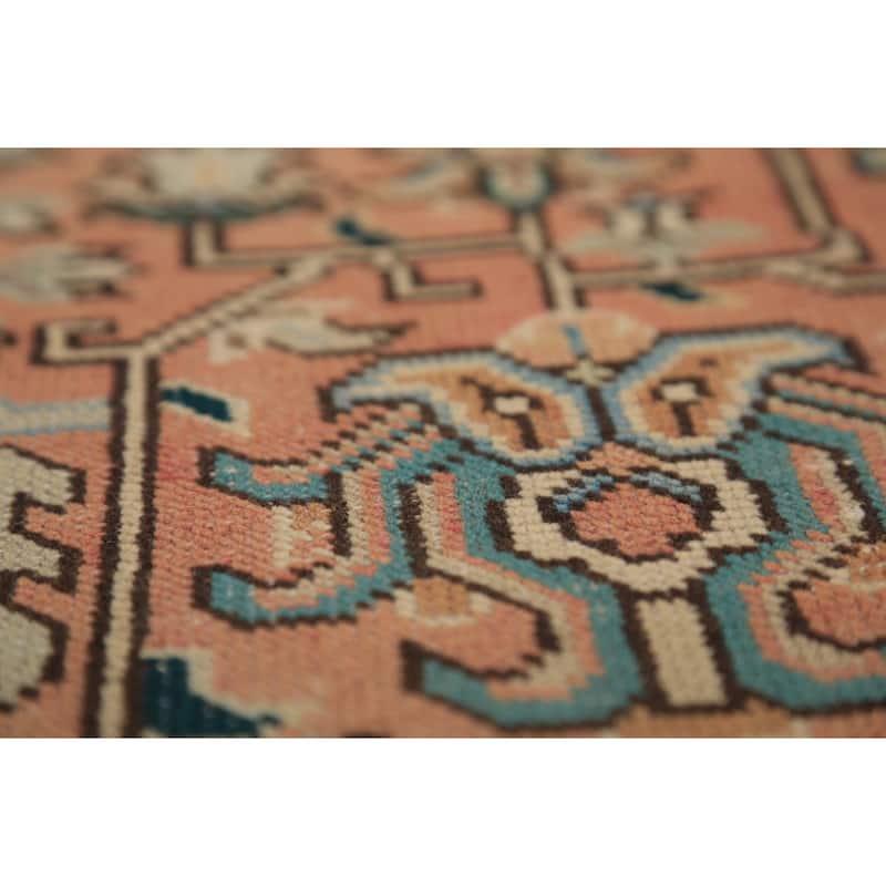 Geometric Tabriz Persian Vintage Area Rug Handmade Wool Carpet - 6'7" x 9'7"