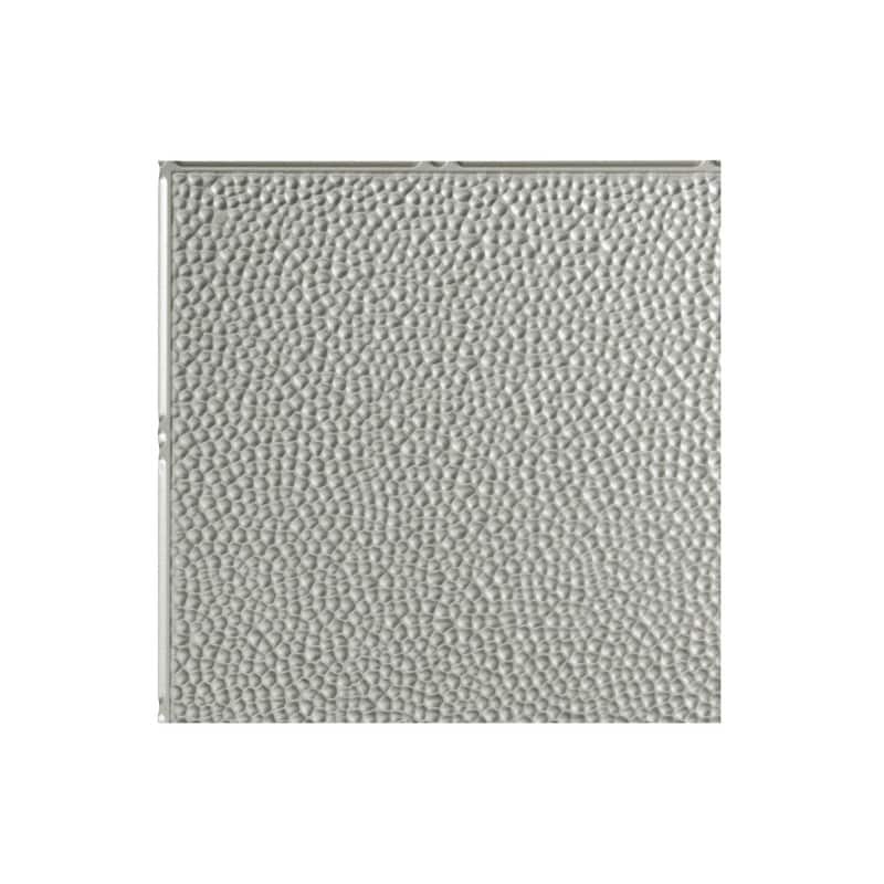 FASÄDE Border Fill Decorative Vinyl 2ft x 2ft Lay in Ceiling Panel in Argent Silver (5 Pack) - 12in x 12in Sample - Argent Silver